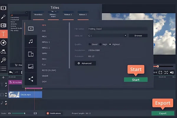 huong dan edit video tren movavi buoc 4