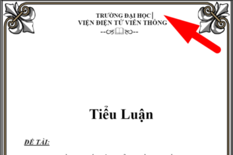 Mẫu bìa tiểu luận ĐẸP