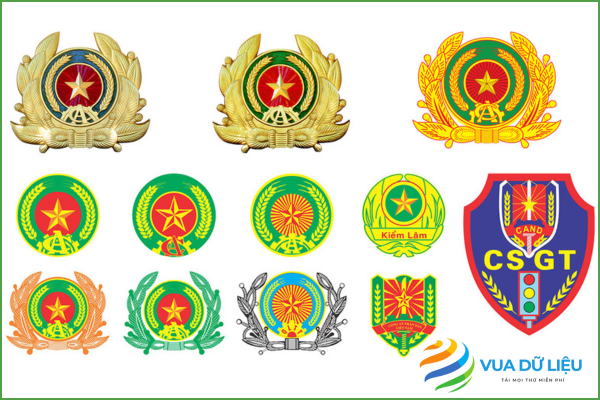 bo logo cong an nhan dan vector tron bo