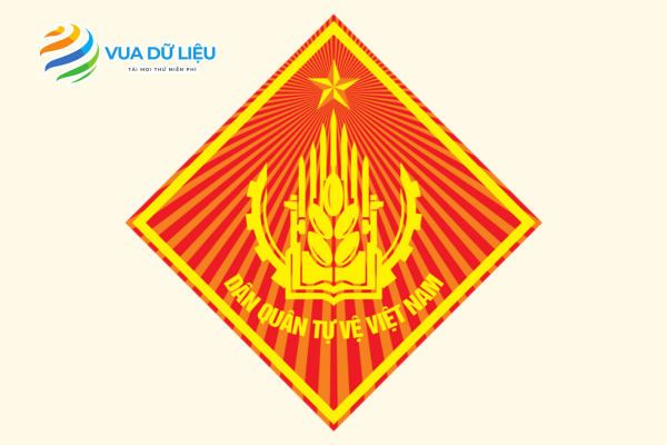 File tách nền logo dân quân tự vệ việt nam free