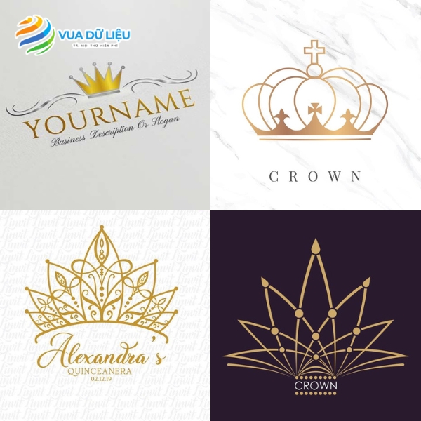 logo vương miện vector sang trọng free