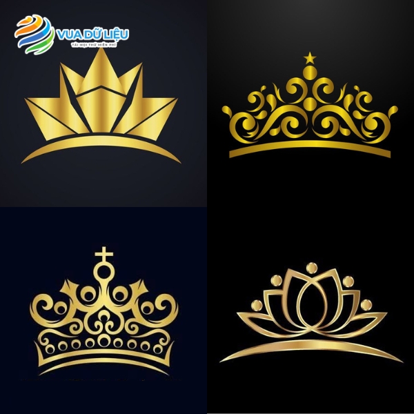 Top mẫu logo vương miện vàng đẳng cấp