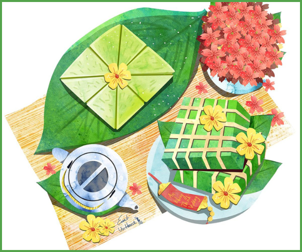 File PNG hình bánh chưng vẽ chuyên nghiệp