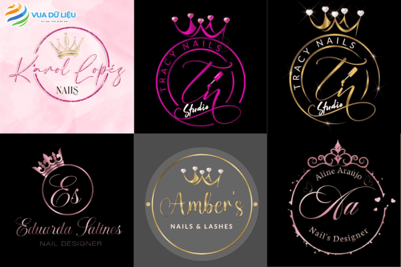 Bộ logo nail đẹp - độc - sang trọng cho các tiệm làm đẹp