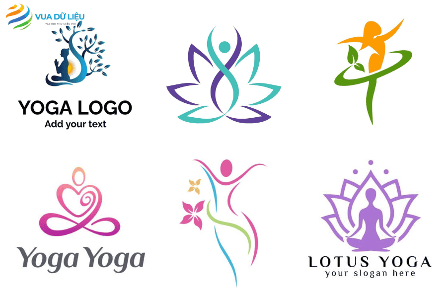Bộ logo yoga vector hiện đại