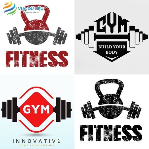 mau logo gym fitness dep chat luong cao