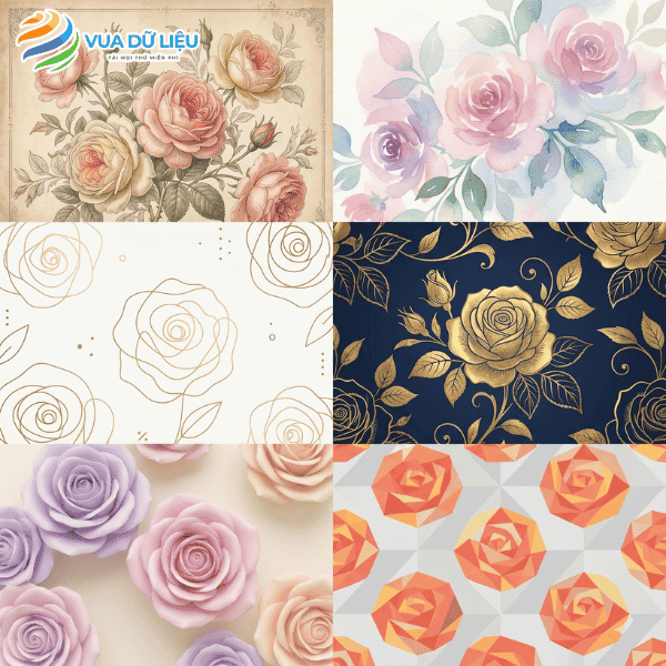 Hình nền hoa hồng phong cách