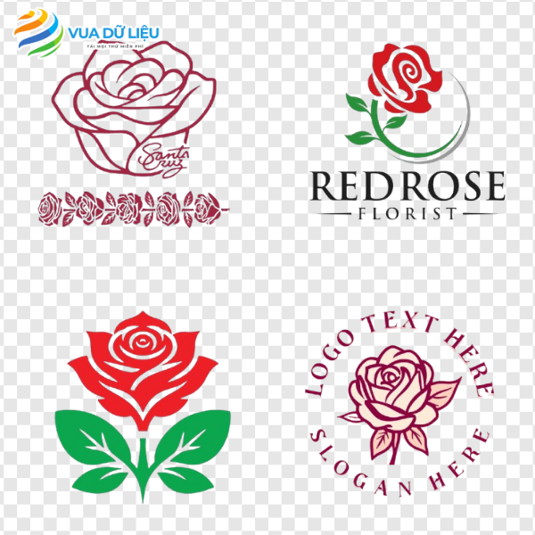 Logo hoa hồng vector