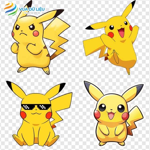 Pikachu logo vector PNG