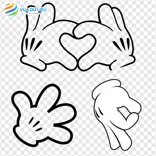  Tải bàn tay chuột mickey vector