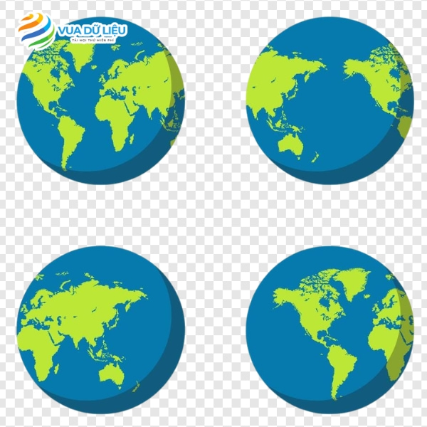 Tổng Hợp File Vector Quả Địa Cầu AI, EPS, SVG, PNG Sắc Nét hinh qua dia cau tach nen dep