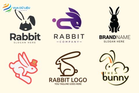 Tổng Hợp Logo Con Thỏ Vector Dùng Cho Thiết Kế tai logo con tho vector chat luong cao